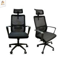ราคา เก้าอี้สำนักงานแบบพนักพิงสูงวางหัวนุ่มสบายสามารถหมุนได้และมีล้อofficechairเกรดพลีเมี่ยมLTFU-CH05-004 (55355648703)