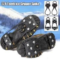 ราคา BELINA 1 คู่รองเท้า Crampons, 5/8 ฟัน Anti-Slip Ice Gripper Spike, Spike Universal Climbing Crampon ฤดูหนาวกลางแจ้ง (50807144347)