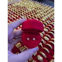 ราคา ต่างหูทองแท้ 90% พลอยสวิส (22385972387)