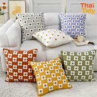 ราคา [พร้อมส่ง] หมอนอิง ลายใบโคลเวอร์ (งานปัก) 45x45cm รวมไส้ ผ้าแคนวาส หมอนโซฟา ระบายอากาศ (41965180552)
