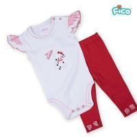 ราคา Fico เสื้อผ้าเด็ก item 3 ลาย แมวน้อย แดง ขาว 1 เซ็ทได้ 3 ชิ้น (3349267706)