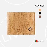 ราคา Corkor Vegan Cork Slim Bifold Wallet, Light Brown | Handmade Men Original Leather Dompet Lelaki 男生錢包 (40822280070)