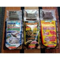 ราคา AKARI PREMIUM 2MM TRIAL PACK 20GRAM[Akari Premium Red / Blue & Yellow][Akari Pellet for Channa, Louhan & Predator fish] (23269201104)