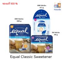 ราคา Equal Classic Sweetener อิควล คลาสสิค ชนิดผง สารให้ความหวาน แทนน้ำตาล จำนวน 1 กล่อง บรรจุ 50 ซอง 100 ซอง และ 100 เม็ด (17595279370)
