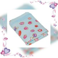 ราคา #11 ผ้าขนหนู ผ้าเช็ดตัว ตัดขน ลายเชอรี่ kassa ขนาด 27 x 54 นิ้ว สีฟ้า (3252378631)