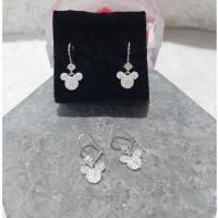 ราคา ต่างหูตะขอมิกกี้เมาส์แท้925เงินทองคําขาว-ทนสนิม-เครื่องประดับผู้หญิง (41972717200)