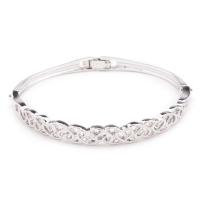 ราคา กำไลข้อมือหัวใจสลับประดับคริสตัล Swarovski รุ่น WB0093 (สีเงิน/สีทอง) (6288331)