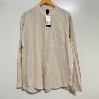 ราคา H&M เสื้อเชิ้ตคอจีน ผ้าลินิน ผู้ชาย size XL ของแท้ป้ายห้อย ไม่มีตำหนิ (24328827654)