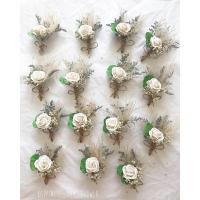ราคา พร้อมส่ง! ช่อเข็มกลัดติดอกดอกไม้แห้งโทนสีขาว (7645681419)