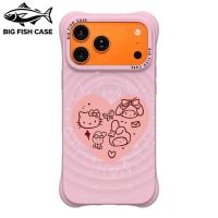 ราคา เคสไอโฟน ซิลิโคนสีชมพู ลายหัวใจพาสเทลตัวการ์ตูนซานริโอ ฝังแม่เหล็ก ลายคลื่น ขอบหนา สำหรับ iphone17 16 15 14 13 12 11 Pro (51462132947)