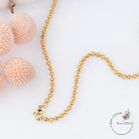 ราคา สร้อยคอสีทอง24K ลายเม็ดกลม ยาว18นิ้ว ตะขอก้ามปู ใส่ได้สวยดูดี (51705405958)