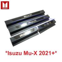 ราคา สีดำ ชายบันไดประตู สคัพเพลท Isuzu MUX mu-x 2020 2021 2022 อีซูซุ มิวเอ็กซ์ คิ้วกันรอยขอบประตู กาบบันได สคัพเพลท ชายบันได (28929654155)