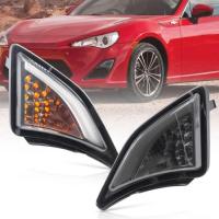 ราคา LED Corner Lamp For 2013-2016 Toyota GT86 Scion FR-S Front Bumper Amber Turn Signal White DRL Runni (54556108876)