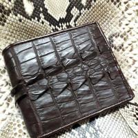 ราคา กระเป๋าสตางค์crocodile tail brown wallet super grade super cheap (8472640220)
