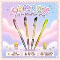 ราคา ปากกาลูกลื่น Lamoon 0.38 mm สีน้ำเงิน/แดง แยกแท่ง | ลายการ์ตูน น่ารัก เขียนลื่น (20384236894)