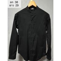 ราคา เสื้อเชิ้ตคอจีน เชิ้ตแขนยาวสีดำ Size L มือสอง สภาพดี (21895186823)