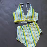 ราคา ชุดว่ายน้ำทูพีชเอวสูง two piece bikini (24541648058)