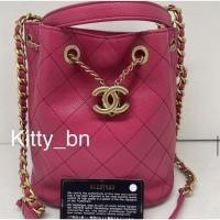 ราคา Chanel drawstring red Caviar skin (9836932555)