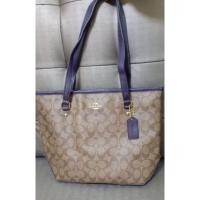 ราคา Coach แท้ Tote ขายเท สีน้ำตาลมุมสีม่วง (3851242878)