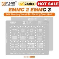 ราคา AMAOE EMMC2 3 BGA Reballing Stencil สําหรับ Android Nand แฟลช EMMC EMCP UFS LPDDR PCIE 153 162 169 221 254 60 70 186 200 ดีบุกสุทธิ (56062514260)