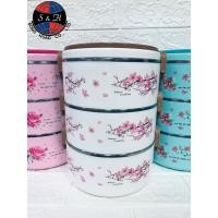 ราคา ขายดี!!!!ปิ่นโตพลาสติก ปิ่นโตใส่อาหาร3ชั้นสีพื้น คละสีฟ้า สีขาว สีชมพูลายดอกไม้สำหรับนักเรียนพนักงานปิ่นโตเก็บอุณหภูมิ (3655561862)
