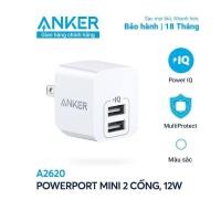 ราคา ANKER PowerPort Mini 2-port 12W charger - A2620 (49411240061)