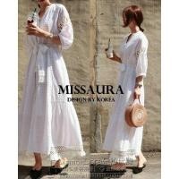 ราคา Maxi dress เดรสตัวยาว สีขาวงานปักลายฉลุ ลูกไม้ ที่แขน งานสวย ดูเรียบหรูสไตล์คุณหนู งานใส่สบายผ้านิ่ม (537603555)