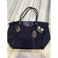 ราคา แท้พร้อมจัดส่ง! Longchamp Lepliage รุ่น limited ไซส์ M หูยาว สีม่วงลายผีเสื้อแท้ 100% มือสอง แทคด้านใน made in france (41561659103)