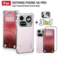 ราคา Nothing Phone (4a) Pro Clear Phone Case for Nothing Phone (3a) Pro 4A Pro 3A Pro Full Coverage Tempered Glass Screen Protector and Camera Back Cover (56159048257)