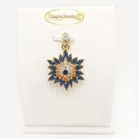 ราคา Inspire Jewelry (NN) ,จี้พลอยไพลิน ตัวเรือนหุ้มทอง24K ขนาด 1.2CM . (665129031)