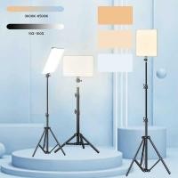 ราคา LED ไฟวิดีโอ สำหรับการถ่ายภาพการประชุม ไฟเซลฟี่ โคมไฟสตูดิโอพร้อมขาตั้งสำหรับถ่ายทอดสด (29338737461)