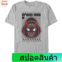 ราคา 100%cotton เสื้อยืดผู้ชายแฟชั่น Men's Marvel Spider-Man: Miles Morales Hooded Hero T-Shirt men เสื้อ ยืด ผู้ชาย คอกลม โอ (18620490185)