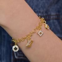 ราคา ข้อมือตุ้งติ้งประดับเพชรCz(LV) (6248175327)