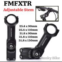 ราคา FMFXTR ก้านปรับ MTB จักรยาน 0-60 องศามาตรฐาน CLAMP 25.4 มม.OS 31.8 มม.90 110 130 มม.ปรับจักรยาน Stem Riser โลหะผสม 25.4 31.8 มม.Handlebar CLAMP (47705915860)