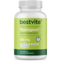 ราคา BESTVITE Pycnogenol 100mg (60 แคปซูล) - สารสกัดจากเปลือกสน Maritime - ไม่มีสเตราต - ปราศจากกลูเตน - Non GMO 4KW3 (50562284214)