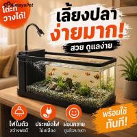 ราคา AimayaPet ตู้ปลา ตั้งโต๊ะ อะคริลิกใส กรองน้ำ น้ำตก ไฟLED ระบบปั๊ม ตู้ปลาเล็ก เลี้ยงปลากัด กุ้ง แต่งบ้าน (46760990285)