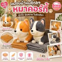 ราคา หมอนผ้าห่มตุ๊กตาหมาคอร์กี้ ผ้าห่ม 3 ฟุต นาโนนุ่ม พร้อมส่ง (48357075314)
