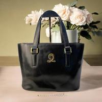 ราคา Louis Quatorze Maroquinerie หนังแท้แบรนด์แท้ หนังเครือบแก้ว สะพายข้างวินเทจ สีดำ (25793282555)