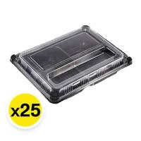 ราคา Aro เอโร่ ถาดอาหาร 3 ช่อง พร้อมฝา (25ชุด) กล่องอาหารพลาสติก กล่องพลาสติก (41820787495)