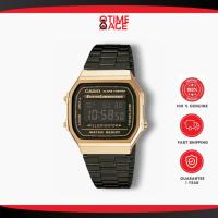 ราคา CASIO นาฬิกาข้อมือ CASIO รุ่น A168WEGB-1BDF ของแท้ ประกันศูนย์ CMG 1 ปี สายสแตนเลสสีดำ ดีไซน์คลาสสิค เรียนหรู (49560433116)