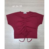 ราคา เสื้อรูด เอวลอย มีเชือกรูดตรงกลาง ❤ เสื้อแฟชั่นสาวอวบ (7849263515)