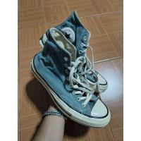 ราคา Converse All Star หุ้มข้อสีเทาฟ้า ไซร้ 39.5/25 มือสองของแท้ (55905004800)