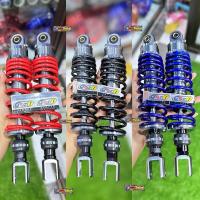 ราคา โช๊คหลังCHOBI/แถมสติ๊กเกอร์ ใส่PCX /NMAX/PCX/AEROX ปรับสปริงได้ สูง280/300/310MM. #โช๊คหลังPCX#โชบิ (16398462004)