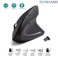ราคา เมาส์ไร้สาย หนูแนวตั้ง 2.4GHz แบบออปติคอล ปรับได้ 3 DPI 800/1200/1600 6 ปุ่ม สำหรับแล็ปท็อป พีซี คอม (42376331146)