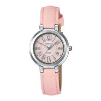 ราคา Casio Sheen นาฬิกาข้อมือผู้หญิง สายสหนังแท้ รุ่น SHE-4029L-4A - สีชมพู (1670501907)