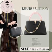 ราคา Louis Vuitton CAPUCINES MM Louis Vuitton กระเป๋าถือ สําหรับสตรี YLBJ (24978161142)