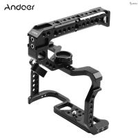 ราคา Andoer Aluminum Alloy Camera Cage + Top Handle Kit Replacement for EOS R5 R6 DSLR camera with 1/4 Inch Screw Holes Dual Cold Shoe Mounts Camera Video Rig (8975635152)