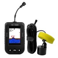 ราคา แบบพกพา Fish Finder น้ําความลึก Sounder อุณหภูมิ Fishfinder พร้อมสาย Sonar Sensor Transducer สําหรับตกปลา (48362010185)