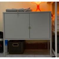 ราคา IKEAshopping IKEA แท้ LIXHULT ลิกซ์ฮุลท์ ตู้ ,ตู้เหล็ก สีเทา ikea (994198010)