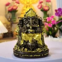 ราคา พระพิฆเนศเศรษฐี ปางประทานพร นั่งบัลลังก์ แร่เหล็กน้ำพี้ เทพแห่งความสำเร็จและมหาโชค (55502218534)